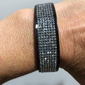 Genuine Swarovski Crystal snap closure bracelet.